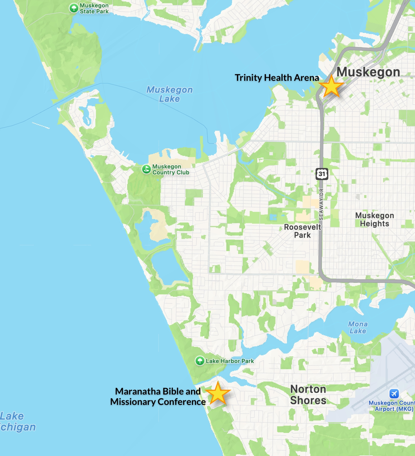 Muskegon map